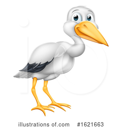 Stork Clipart #1621663 by AtStockIllustration