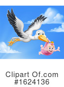 Stork Clipart #1624136 by AtStockIllustration