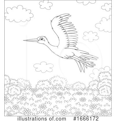 Royalty-Free (RF) Stork Clipart Illustration by Alex Bannykh - Stock Sample #1666172
