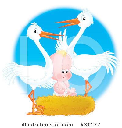 Royalty-Free (RF) Stork Clipart Illustration by Alex Bannykh - Stock Sample #31177