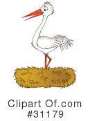 Stork Clipart #31179 by Alex Bannykh