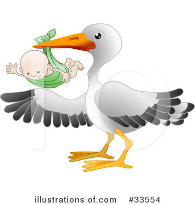 Stork Clipart #33554 by AtStockIllustration