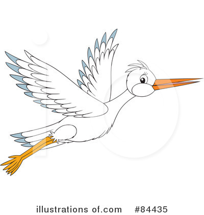 Royalty-Free (RF) Stork Clipart Illustration by Alex Bannykh - Stock Sample #84435