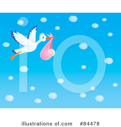 Royalty-Free (RF) Stork Clipart Illustration by Alex Bannykh - Stock Sample #84478