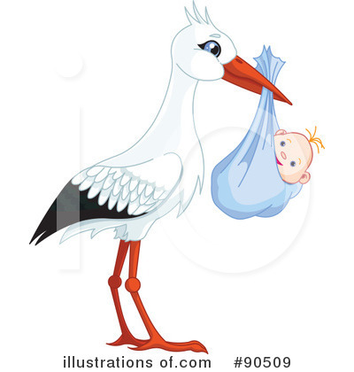 Royalty-Free (RF) Stork Clipart Illustration by Pushkin - Stock Sample #90509