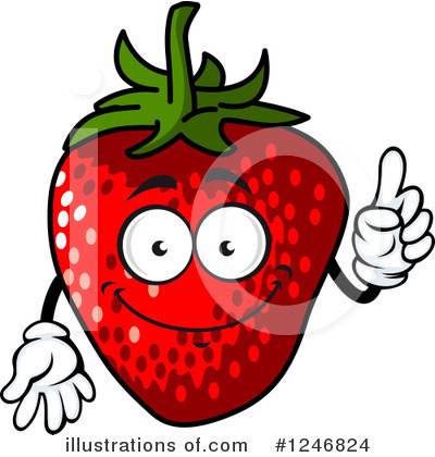Royalty-Free (RF) Strawberry Clipart Illustration by Vector Tradition SM - Stock Sample #1246824