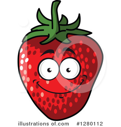 Royalty-Free (RF) Strawberry Clipart Illustration by Vector Tradition SM - Stock Sample #1280112