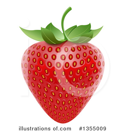 Royalty-Free (RF) Strawberry Clipart Illustration by vectorace - Stock Sample #1355009