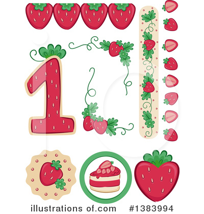 Royalty-Free (RF) Strawberry Clipart Illustration by BNP Design Studio - Stock Sample #1383994