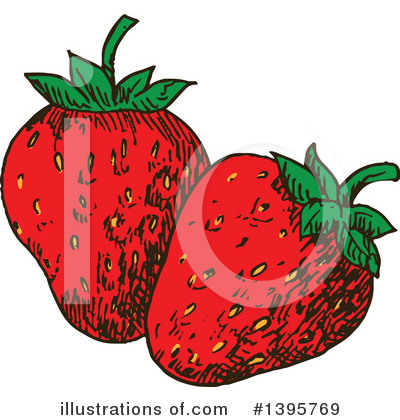 Royalty-Free (RF) Strawberry Clipart Illustration by Vector Tradition SM - Stock Sample #1395769
