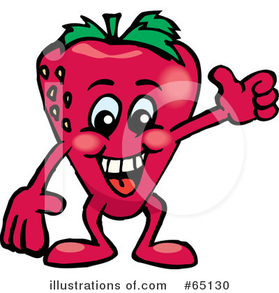 Royalty-Free (RF) Strawberry Clipart Illustration by Dennis Holmes Designs - Stock Sample #65130