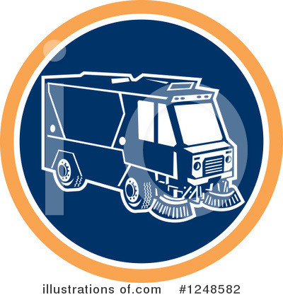 Street Sweeper Clipart #1248582 by patrimonio