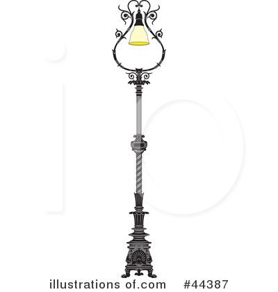 Royalty-Free (RF) Street Lamp Clipart Illustration by Frisko - Stock Sample #44387