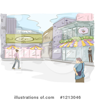 Royalty-Free (RF) Street Scene Clipart Illustration by BNP Design Studio - Stock Sample #1213046