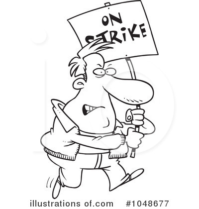 On Strike Clipart #1048677 by toonaday