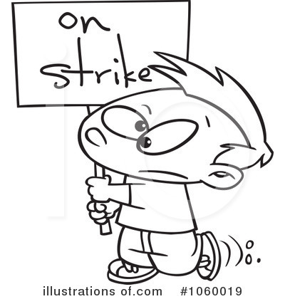 On Strike Clipart #1060019 by toonaday