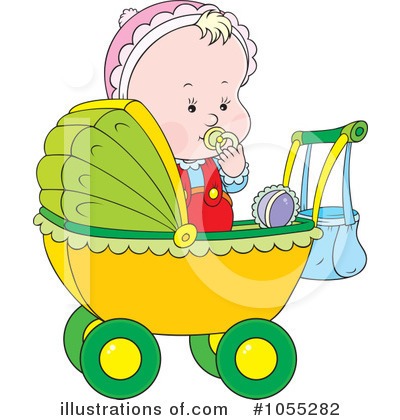 Royalty-Free (RF) Stroller Clipart Illustration by Alex Bannykh - Stock Sample #1055282