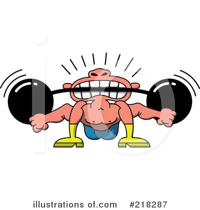 Royalty-Free (RF) Strong Man Clipart Illustration by Zooco - Stock Sample #218287