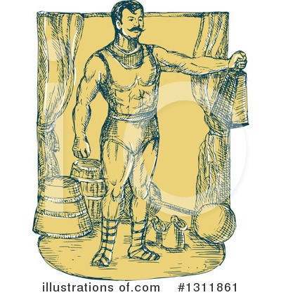Royalty-Free (RF) Strongman Clipart Illustration by patrimonio - Stock Sample #1311861