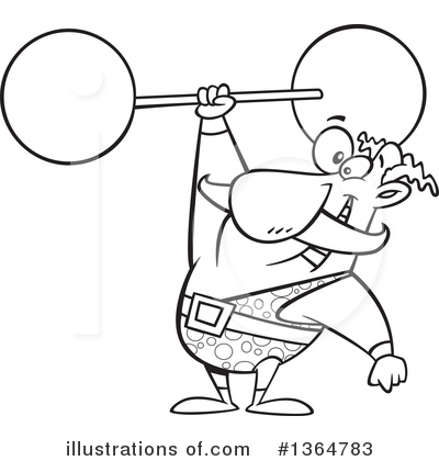 Royalty-Free (RF) Strongman Clipart Illustration by toonaday - Stock Sample #1364783