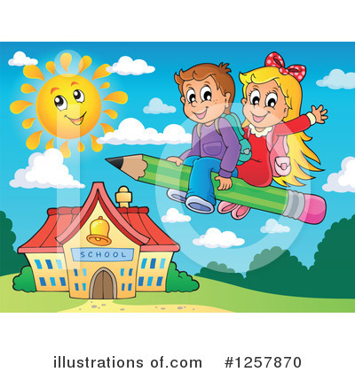 Royalty-Free (RF) Student Clipart Illustration by visekart - Stock Sample #1257870