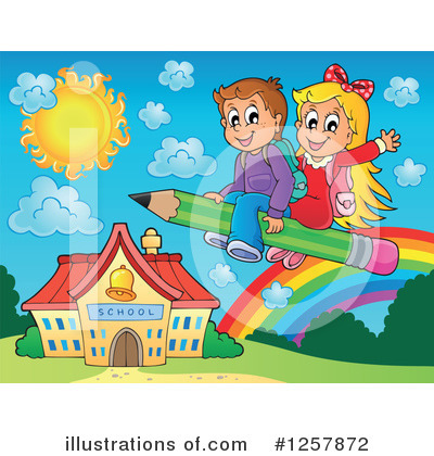 Royalty-Free (RF) Student Clipart Illustration by visekart - Stock Sample #1257872