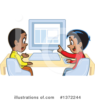 Desktop Computer Clipart #1372244 by Clip Art Mascots