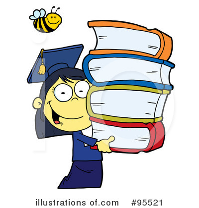 Royalty-Free (RF) Student Clipart Illustration by Hit Toon - Stock Sample #95521