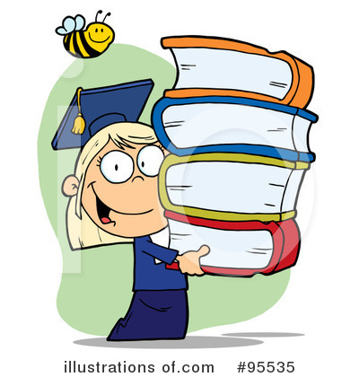 Royalty-Free (RF) Student Clipart Illustration by Hit Toon - Stock Sample #95535