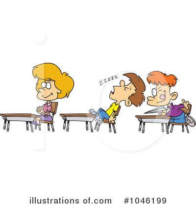 Royalty-Free (RF) Students Clipart Illustration by toonaday - Stock Sample #1046199