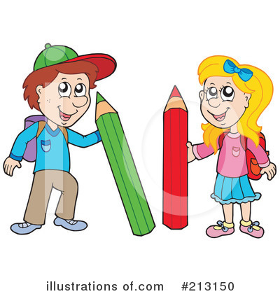 Royalty-Free (RF) Students Clipart Illustration by visekart - Stock Sample #213150