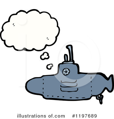 Royalty-Free (RF) Submarine Clipart Illustration by lineartestpilot - Stock Sample #1197689