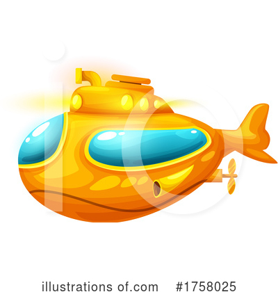 Royalty-Free (RF) Submarine Clipart Illustration by Vector Tradition SM - Stock Sample #1758025