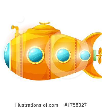 Royalty-Free (RF) Submarine Clipart Illustration by Vector Tradition SM - Stock Sample #1758027