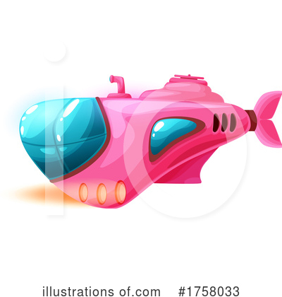 Royalty-Free (RF) Submarine Clipart Illustration by Vector Tradition SM - Stock Sample #1758033
