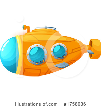 Royalty-Free (RF) Submarine Clipart Illustration by Vector Tradition SM - Stock Sample #1758036