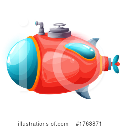 Royalty-Free (RF) Submarine Clipart Illustration by Vector Tradition SM - Stock Sample #1763871