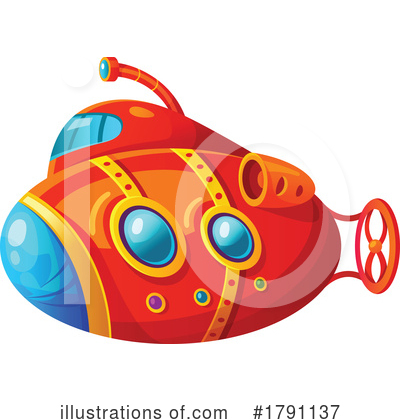 Submarine Clipart #1791137 by Vector Tradition SM