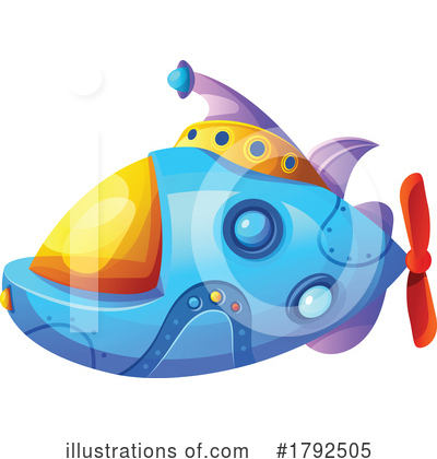Royalty-Free (RF) Submarine Clipart Illustration by Vector Tradition SM - Stock Sample #1792505