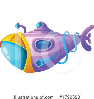 Submarine Clipart #1792528 by Vector Tradition SM