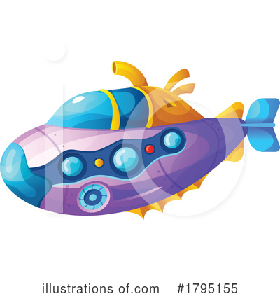 Royalty-Free (RF) Submarine Clipart Illustration by Vector Tradition SM - Stock Sample #1795155