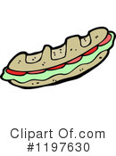 Submarine Sandwich Clipart #1197630 by lineartestpilot