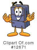 Suitcase Character Clipart #12671 by Toons4Biz