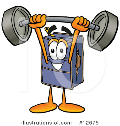 Royalty-Free (RF) Suitcase Character Clipart Illustration by Mascot Junction - Stock Sample #12675