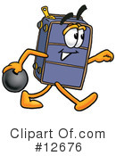 Suitcase Character Clipart #12676 by Toons4Biz