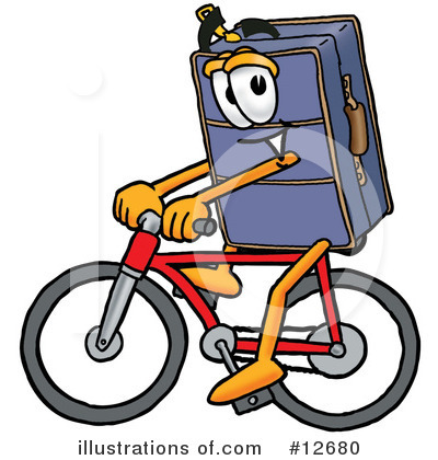 Royalty-Free (RF) Suitcase Character Clipart Illustration by Mascot Junction - Stock Sample #12680