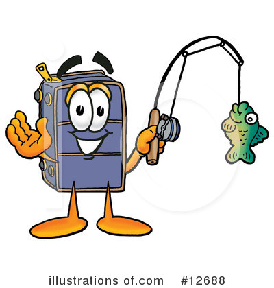 Royalty-Free (RF) Suitcase Character Clipart Illustration by Mascot Junction - Stock Sample #12688