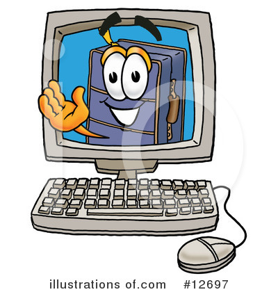 Royalty-Free (RF) Suitcase Character Clipart Illustration by Mascot Junction - Stock Sample #12697