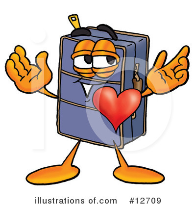 Royalty-Free (RF) Suitcase Character Clipart Illustration by Toons4Biz - Stock Sample #12709