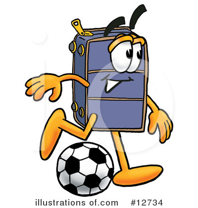 Suitcase Character Clipart #12734 by Toons4Biz